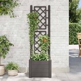  Vrtna sadilica s rešetkom 43 x 43 x 142 cm PP antracit | Eponuda.com