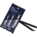 Ks Tools Komplet dvojnih obročastih ključev z ragljo GEARplus 4 v 1, preklopna izvedba, 3 kosi, širina zeva 8 - 19 mm | Shoptok.si