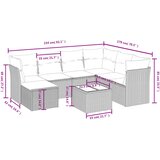  8-dijelni set vrtnih sofa s jastucima bež od poliratana | shoptok.hr