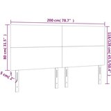  LED uzglavlje boja cappuccina 200x5x118/128 cm od umjetna koža | shoptok.hr