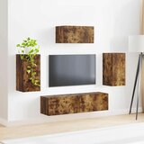  Set TV komoda Zidne 3 pcs Dimljeni hrast Konstruirano drvo | shoptok.hr
