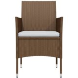  3-dijelni vrtni blagovaonski set s jastucima smeđe-crni | shoptok.hr