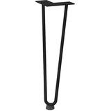  Noge s ukosnicama za stolić za kavu 4 kom. Crne 42 cm Puni čelik | shoptok.hr