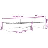  Okvir kreveta bez madraca boja hrasta sonome 100x200 cm drveni | shoptok.hr