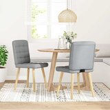 vidaXL Jedilni stoli 2 kosa svetlo sivo blago, (21822417) | Shoptok.si