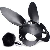 Tailz Bunny Tail Anal Plug and Mask Set Black | Shoptok.si
