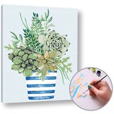  Slikanje brojevima ZELENO CVIJEĆE U CVIJETU - mala težina | shoptok.hr