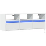  Zidni TV ormarić s LED svjetlima bijeli 130x31x45 cm | shoptok.hr