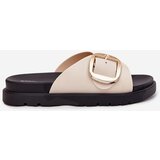 Boto Women's Platform Sandals With Gold Buckle Beige Jovira | Shoptok.si