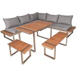 Garden Pleasure Bež kovinski vrtni salon za 6 oseb Aurea - | Shoptok.si