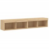 TV ormarići s LED svjetlima 2 kom boja hrasta 80x30x30 cm | Eponuda.ba