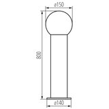 Kanlux 46085 - Spoljašnja lampa STONO 1xE27/15W/230V 80 cm IP65 antracit | Eponuda.com
