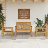  The Living Store Vrtna lounge garnitura 4-delna trden akacijev les - Vrtna Sedežna Garnitura, (21479494) | Shoptok.si