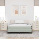  Krevet s opruga kutije Svijetlo siva 140 x 220 cm tkanina | shoptok.hr