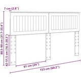  Vzglavje z vzglavjem Bela 150 cm Konstruiran les | Shoptok.si