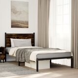 Furnova Kovinski posteljni okvir brez vzmetnice dimljen hrast 107x203cm, (21933866) Cene