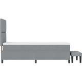 vidaXL Postelja z vzmetnico in klopjo svetlo siva 80x200 cm tkanina | Shoptok.si