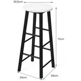 Kuhinja > Barski stoli Komplet 2 barskih stolov z videzom marmorja, oporo za noge in višino sedeža 71 cm, barski stoli | Shoptok.si