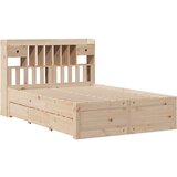vidaXL Knjižna postelja brez vzmetnice 160x200 cm trdna borovina | Shoptok.si