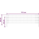  Ograda za vrt s kolčićima 12 pcs 115 x 30 cm Mesh Srebrna | Eponuda.com