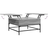 vidaXL Stolić za kavu siva boja hrasta 80x80x45 cm od drva i metala | shoptok.hr