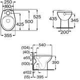 Roca WC školjka Adele rimless odvod u pod | shoptok.hr