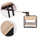 Modern Home stolić za kavu s podiznom i proširivom pločom 90 cm, spremnik za pohranu, polica, sonoma hrast | shoptok.hr