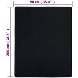  Plahta s gumicom od žerseja crna 90 x 200 cm pamučna | shoptok.hr
