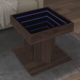 Furnova Klubska mizica LED rjavi hrast 50x50x45 cm inženirski les, (21913023) | Shoptok.si