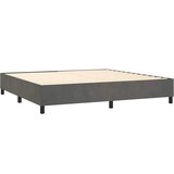  Krevet s oprugama i madracem tamnosivi 200x200 cm baršunasti | shoptok.hr