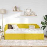  Kutni krevetni okvir s madracem s uzglavljem 2 kom. Žuta Baršun | shoptok.hr