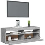 TV ormarić s LED svjetlima siva boja betona 120x35x40 cm | shoptok.hr