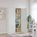 Ormarić za spise svjetlosivi 105 x 40 x 180 cm čelični | shoptok.hr