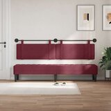  Držeće uzglavlje Zidne Vinska crvena 210 x 55 x 5 cm tkanina - boja crnog vina 200 cm bez LED svjetla | shoptok.hr