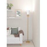 Eglo podna lampa Aglientina 900378, 1x E27, 170 cm, brušeni mesing/bijelo sjenilo | shoptok.hr