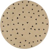 vidaXL Preproga iz jute s potiskom trikotnikov ročno izdelana 120 cm, (20668733) | Shoptok.si