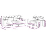 2-dijelni set sofa s jastucima crvena boja vina od tkanine | shoptok.hr