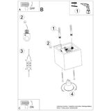  Stropna svetilka QUAD 1 siva, (21348240) | Shoptok.si
