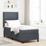 vidaXL Box Spring Krevet s Madracem & LED Tamno Siva 80x200 cm Baršun | shoptok.hr