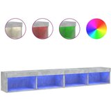vidaXL TV omarica z LED lučkami 2 kosa betonsko siva 100x30x30 cm | Shoptok.si