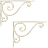 Nosači za zidne police 2 kom. Antič White 12.5 x 17 x 3 cm | shoptok.hr