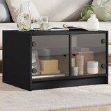  Stolić za kavu sa staklenim vratima crni 68x50x42 cm | shoptok.hr