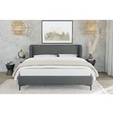 Ropez Tamno sivi tapecirani bračni krevet s podnicom 200x200 cm Basti – | shoptok.hr