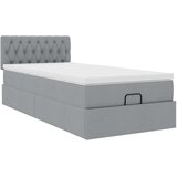 vidaXL otomanski krevet s madracem svijetlosivi 90x200 cm tkanine | shoptok.hr