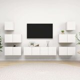  8-dijelni set TV ormarića bijeli od iverice Cijene