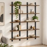 Zidna polica Dimljeni hrast 102 x 13.5 x 102 cm | shoptok.hr
