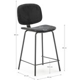 Marckeric Crne barske stolice u setu 2 kom (visine sjedala 66 cm) Arus – | shoptok.hr