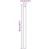  Stup za ogradu 2 pcs Srebrno 50 cm Čelik s praškastim premazom | shoptok.hr