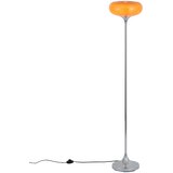 QAZQA Retro stoječa svetilka krom z oranžnim steklenim senčnikom 150 cm - Glaze Cene