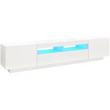 Maison Chic TV omarica - TV stojalo - Televizijska omarica z LED lučkami bela 200x35x40 cm, (21700508) Cene